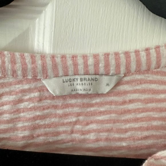 Lucky Brand Pink Striped Women's Top - Picture 4 of 4